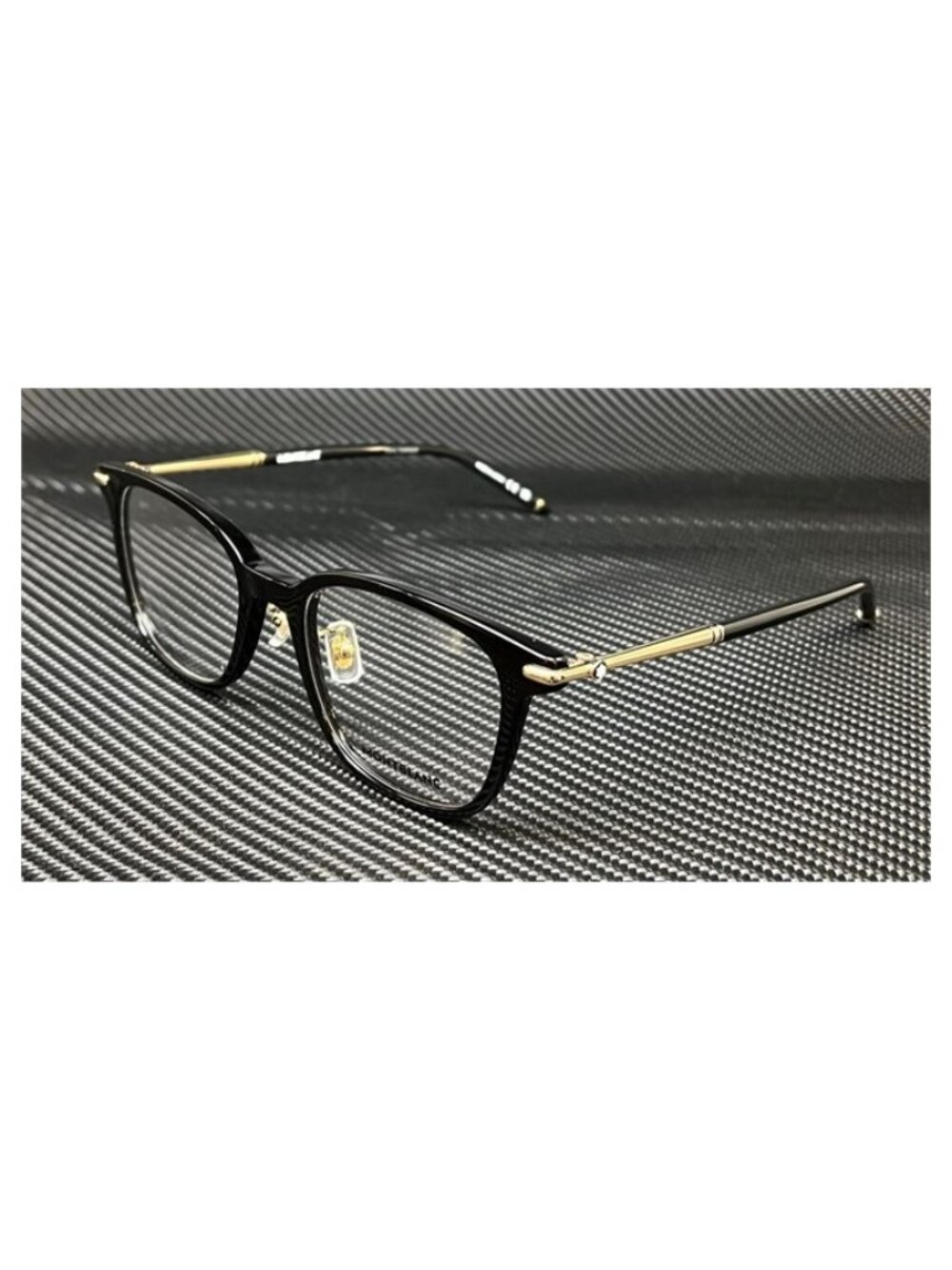 New Mont Blanc Men  Black Gold Eyeglasses  52- 19- 145